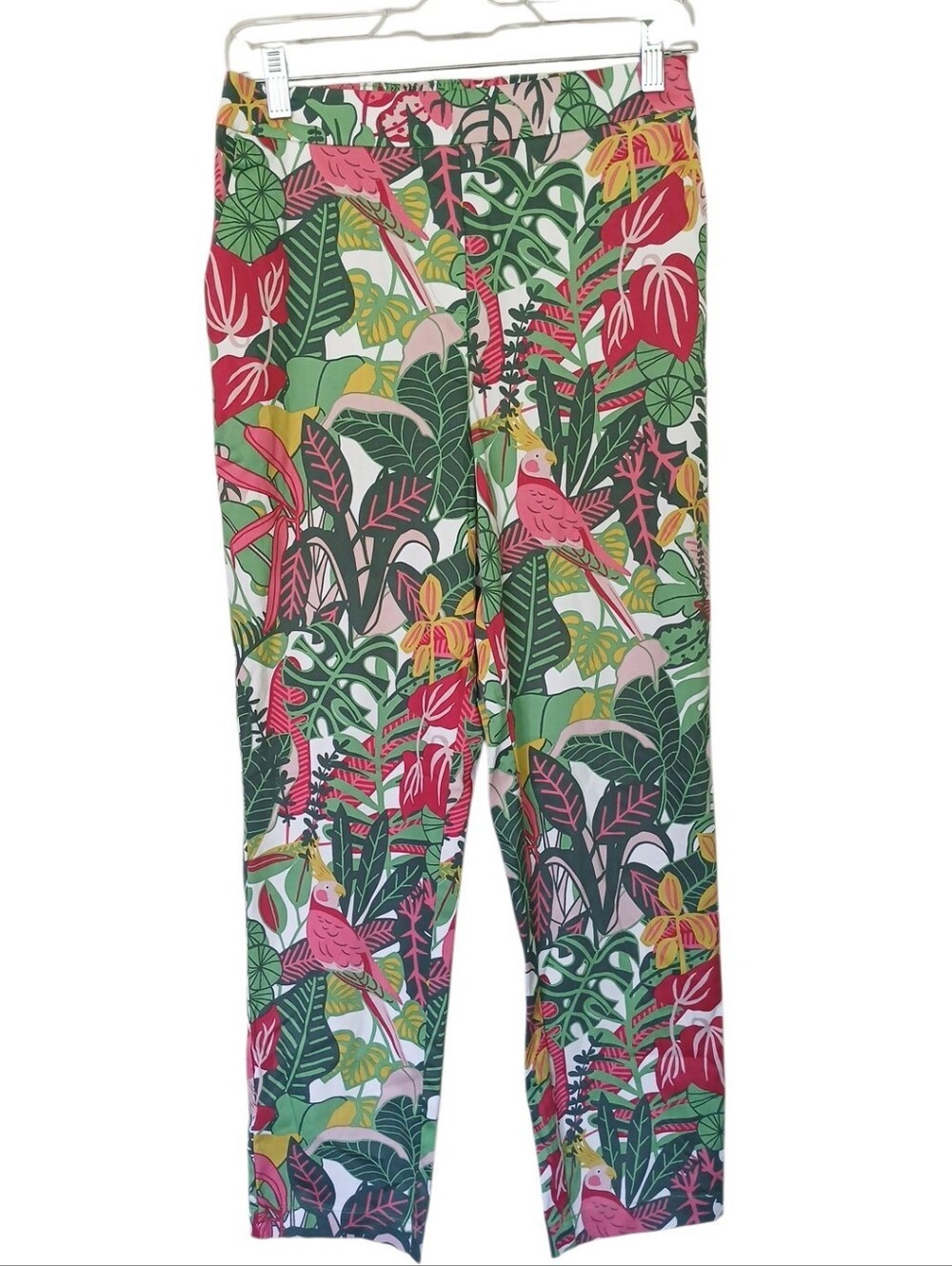 Boden Tropical Jungle Parrot Print Pull On Trousers Size 2
